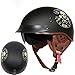 Produktbild MTTKTTBD Brain-Cap · Halbschale Motorrad-Helm Jet-Helm Roller-Helm Scooter-Helm Mofa-Helm Retro Harley Motorrad Half Helm mit Visier für Cruiser Chopper Biker wie a