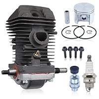 Haishine 42,5 mm Zylinder Kit fürStihl 023 025 MS230 MS250 Kettensäge, Cylinder Set mit Bolt Set, Piston Set, Ersatz für OEM 1123 020 1209, 11230201209