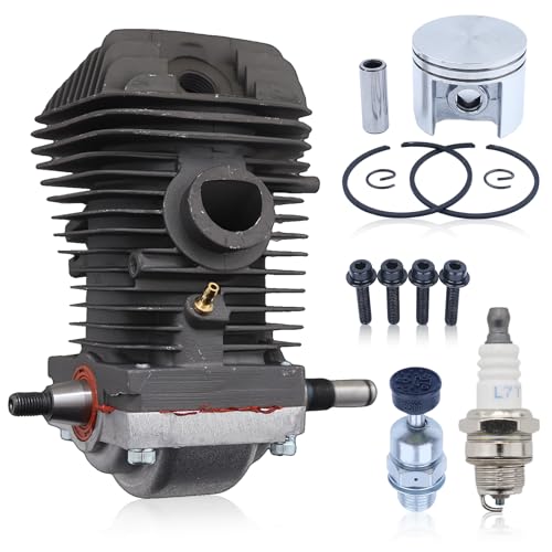 Haishine 42,5 mm Zylinder Kit fürStihl 023 025 MS230 MS250 Kettensäge, Cylinder Set mit Bolt Set, Piston Set, Ersatz für OEM 1123 020 1209, 11230201209
