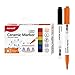 MONAMI Marker ceramiczny 480, cienka końcówka (1,4 mm), marker dekoracyjny do piekarnika/kuchenki mikrofalowej do ceramiki, kubków, szkła, porcelany, różne kolory, 6-pak