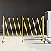 Folding Security Gates, Yellow +Black Expandable Gate, Flexible Mobile Scissor Gate with Casters,16.4 FT Expansion Size, Industrial Free-Standing Safety Barriers