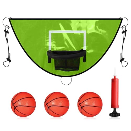 Aro De Baloncesto para Trampolín: Juego De Aro Ajustable Impermeable, Incluye Bomba Y Pelota, Juguete para Deportes Al Aire Libre A Prueba De Sol | Niños, Niños Y Niñas para La En El Jardín