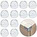 Protège Coin de Table, 12 Pcs Protection Angle Bébé, Protecteurs d'angle Transparents Coin Protecteur Table pour Bébé, Protecteurs d'angle avec Adhésif Renforcé, pour Tables et Coins de Meubles