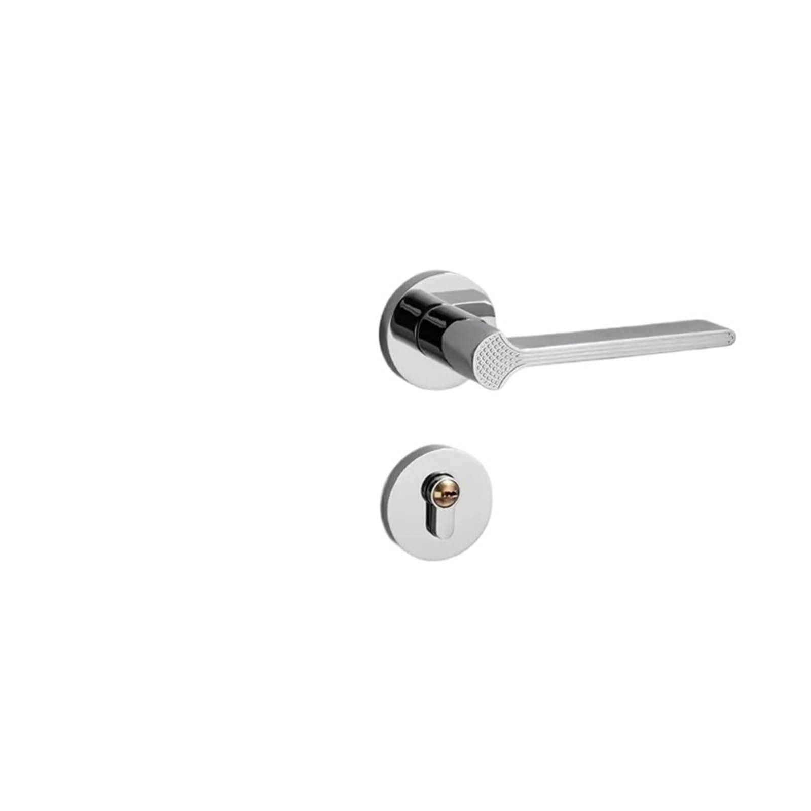 OPTEPYOE Silent Lock Bedroom Door Handle Hardware Accessories(Silver)