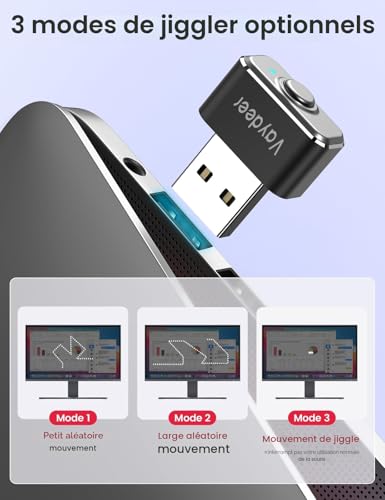 VAYDEER Mini Mouse Jiggler USB avec 3 Modes – vue 2