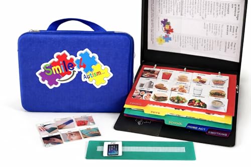 Visual Communication Book with Case,162 ASD Photo Picture Cards: Autism Language Vocabulary, Speech Articulation Therapy, ADHD & Aprexia Learning
