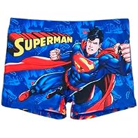 Superman Disfraz de baño, pantalón corto DC Comics para niño,