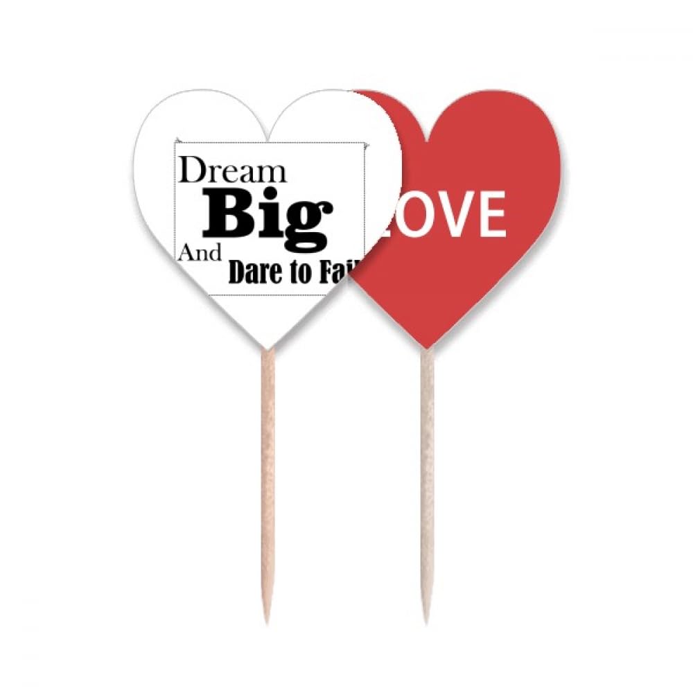 Cure-dents Dream Big and Dare to Fail un message quotidien de courage pour vos repas
