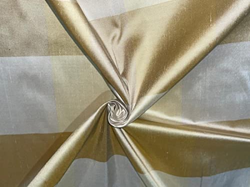 Tissu Dupioni en soie rose clair et ivoire DUPC80 de 111,8 cm de large pour couture