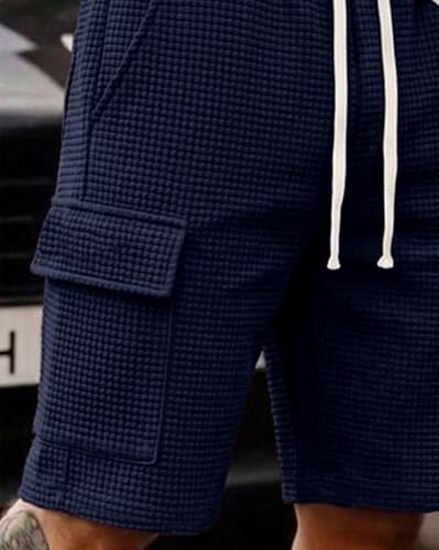 Image of AUSK Classic Relaxed Fit Cargo Stretch Shorts for Mens| Half Pant Cargo Shorts with Pockets | Casual Shorts for Mens