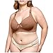 Wireless Bras for Women No Underwire Push Up Full Support Bralette Plus Size Comfortable Bow Everyday T-Shirt Bra Khaki Early Fall Fashion 4X