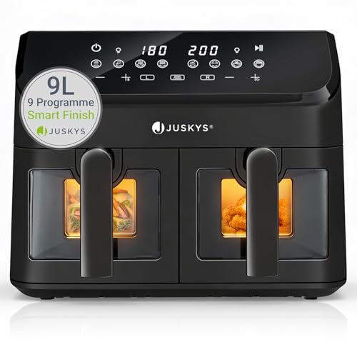 Juskys® Airfryer 9 L Doppelkammer -...