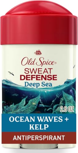Image of Old Spice Sweat Defense Antiperspirant & Deodorant for Men, 24 /7 Ultimate Sweat Protection, Long Lasting Scent, Soft Solid, Deep Sea Scent, 2.6 oz (Pack of 12)