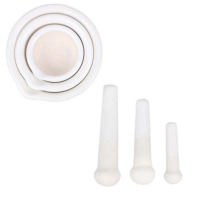 Pestle and Mortar 60/80/100mm Mortar and Pestle, Spice Crusher, Ceramic Bowl, Hard Food Kitchen Tool, Vanilla, Spice Tea, Garlic Grinder Mortar and Pestle