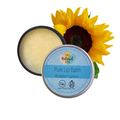 The Natural Spa Vegan Lip Balm Creamy Lip Butter Long Lasting and Easy Application 100% Natural Handmade in the UK (Pure)
