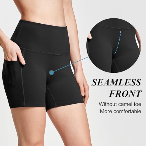 Image of baleaf Women's 8 inch / 5 inch / 3 inch Biker Shorts High Waist Yoga Workout Gym Running Volleyball Spandex Shorts with Pockets