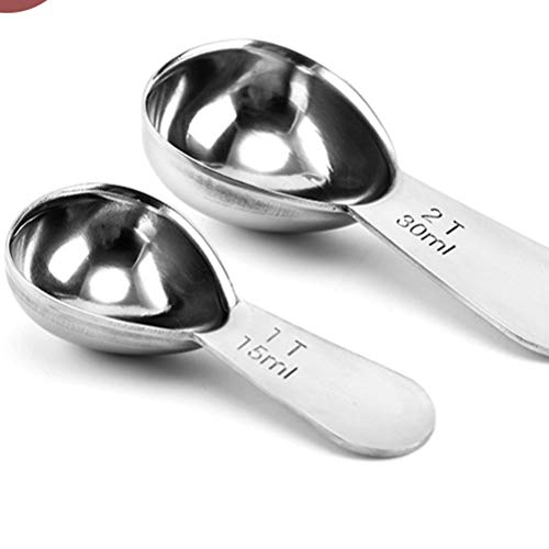 Colher medidora de 30 ml Hemoton em aço inoxidável, colher de café, leite, pó, chá, colher de chá, t