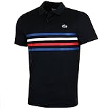 Lacoste Sport Herren DH3138 Poloshirt, Schwarz (Schwarz/Marino-Weiß-Rot), 56