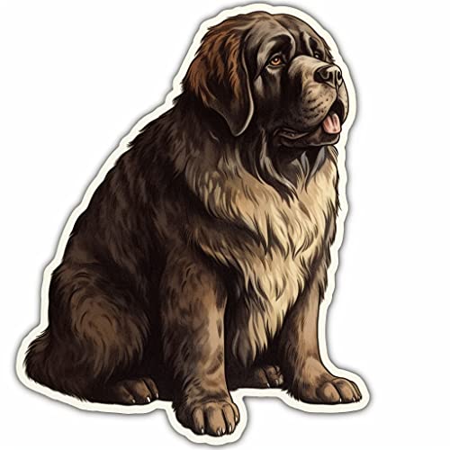 Image of Yoonek Graphics Newfoundland Dog Vinyl Decal Sticker for Car, Laptop, Tumbler, More. #009679-4 inch