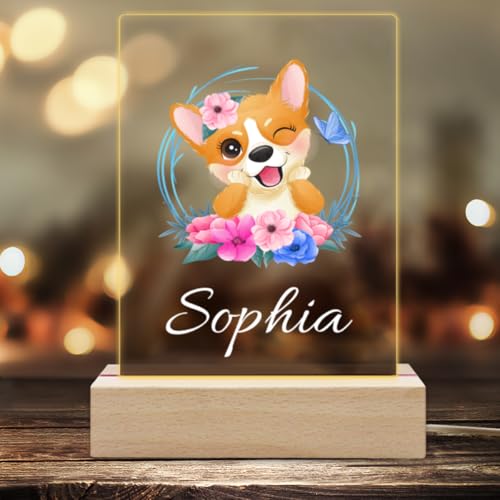 Lámpara de noche personalizada de perro para niños LED miniatura 1