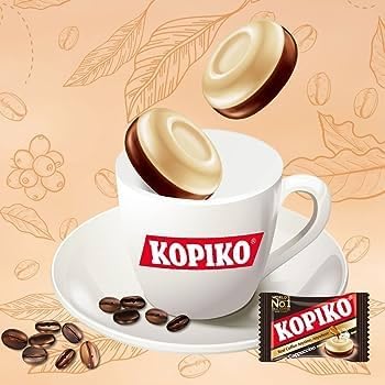 Kopiko Kaffeekonbons | Bonbons | Cappuccino | Coffee Candy, Classic, 4 x 71g