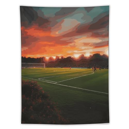 Tapisserie terrain de football 152x203 cm GFLFMXZW pour décoration murale