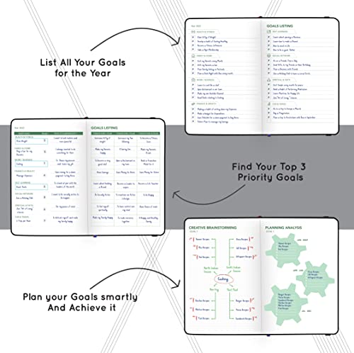 Image of PLANNER STAR 2022 Dated (Jan 2022 - Jan 2023) Monthly & Weekly Life Planner| A5 Size | Organizer, Journal | Plan for Time Management, Productivity & Positivity (Black)