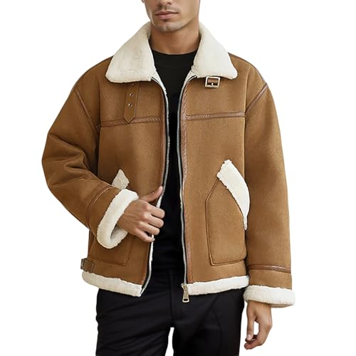 Veste polaire homme chaude et coupe-vent à doublure peluche