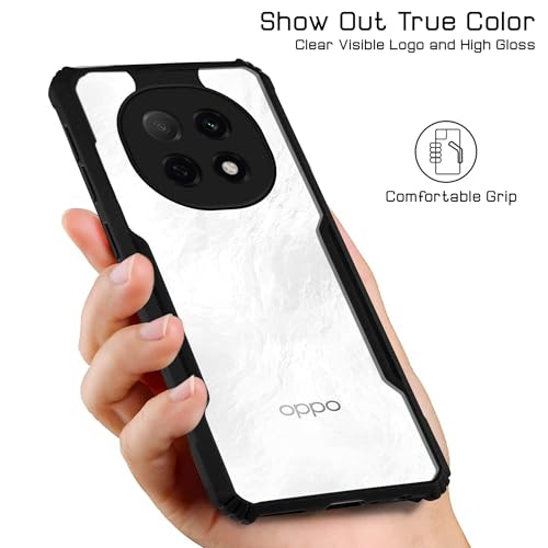 Image of Jkobi Back Cover Case for Oppo F29 Pro (Shockproof with Polycarbonate Clear Panel | Professional Black)