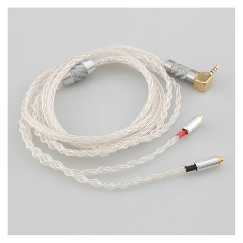Audiocrast 8 Cores 99.99% Pure Silver Earphone Cable Compatible with The Se535 Se846 MMCX AKG N5005 N40 N30 Custom Armature in Ear Custom(4.4mm N5005,2m)