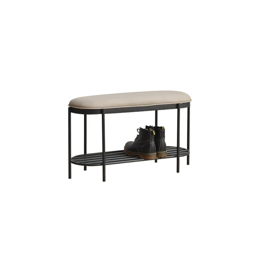 Tabouret à chaussures en cuir et petit repose-pieds ottoman pour chambre