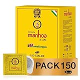 Passalacqua Caffè Manhoa – 150 Cialde ESE 44mm | Tostatura Autentica Napoletana 75% Arabica | Dolce e Aromatico con Note di Miele, Cioccolato e Caramello | Made in Italy