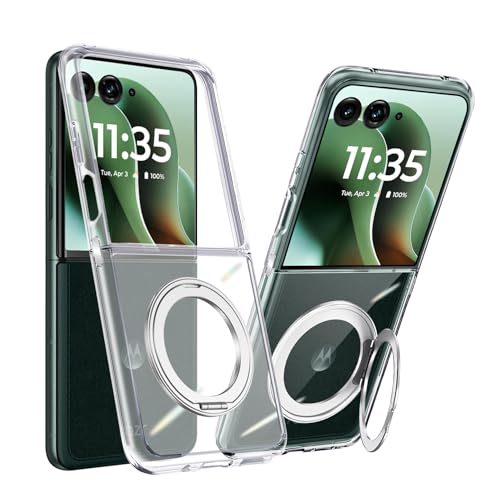 weiaoluo �P�[�X Motorola razr 60 ultra �N���A �p�� �����O�t�� ���g���[�� ���[�U�[ 60 �E���g�� �J�o�[ �ی�V�F�� ���傤���� razr 60ultra �X�}�z�P�[�X �X�^���h�@�\ 360°��]�\ �w��h�~ �]�|�h
