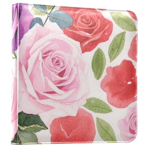 Photo Album 4x6, 5x7,6x8,Artificial Leather Photo Albums with 20 Detachable Sheets Rose Pattern for Family Wedding,Multi 21