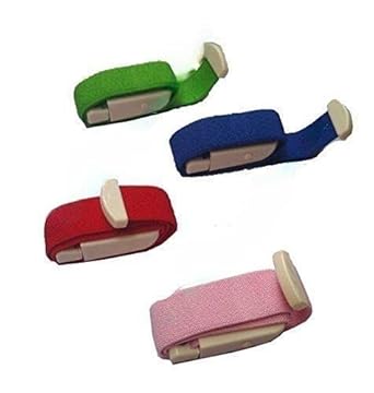 Shakuntla Adjustable and Stretchable Tourniquet Strap, Elastic Band-Multi colour (Pack of 2)