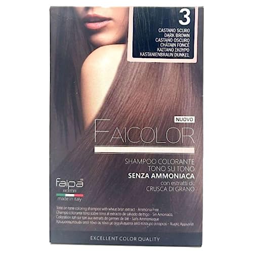 Faipa Faicolor Shampoo Colorante Tono Su Tono Senza Ammoniaca 3 Castano Scuro