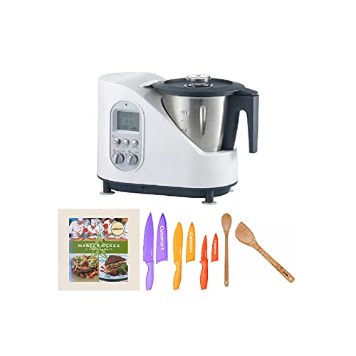 Bellini by Cedarlane BMKM510CL Kitchen Master with Cookbook, 6-Piece Nonstick Knife Set, Bamboo Spatula and Spoon Bundle (5 Items)