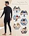 CL convallaria Thermal Underwear for Men Long Johns Winter Hunting Gear Sport Skiing Base Layer Top and Bottom Set Midweight Black Large