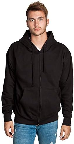 Men's Full Zip Ultimate Heavyweight Fleece Hoodie Black