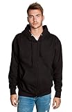 Men's Full Zip Ultimate Heavyweight Fleece Hoodie Black