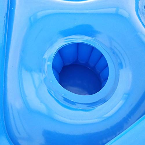 BESPORTBLE Suporte inflável para bebidas com 6 buracos, triangular, porta-copos flutuantes para pisc