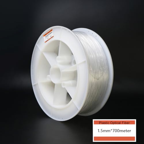 Image of AZIMOM PMMA 0.06in(1.5mm) 2296ft(700Meter) Plastic End Glow Fiber Optic Roll Cable for Fiber Optic Starlight Kits Project Twinkle Star Sky Ceiling Headliner Decor