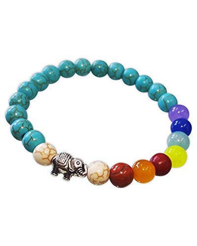 Image of Young & Forever Artisan Semi-Precious Gemstone Bracelet for Women & Girls - 7 Chakra Healing Crystal Jewellery with Heart Locket, Tree of Life & Divine Charms - Ideal Birthday