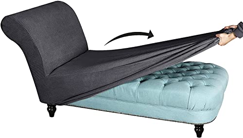 Housse de Chaise Longue Extensible, Housse de Chaise Longue sans accoudoirs Housse de canapé Housse de Chaise sans accoudoirs pour Salon intérieur Protecteur de Meubles Doux Lavable en Machine Cover