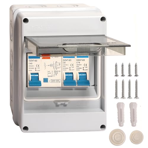 Image of Shengbowi Consumer Unit Breaker 2 Way IP65 Waterproof Circuit Breaker Panel