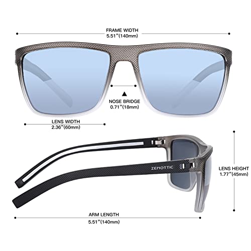 Image of ZENOTTIC Polarized Sunglasses for Men Lightweight TR90 Frame UV400 Protection Square Sun Glasses