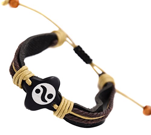 Bracelet en Cuir Yin Yang Ying Surf Surfeur Planche a Voile Homme Femme Cover