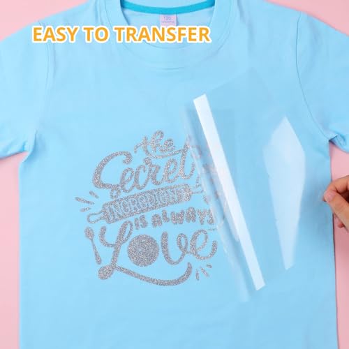 Image of HTVRONT Black Glitter Heat Transfer Vinyl, 10 inch x 5FT | Glitter HTV for T-Shirts, Iron on Vinyl, For All Cutter Machine