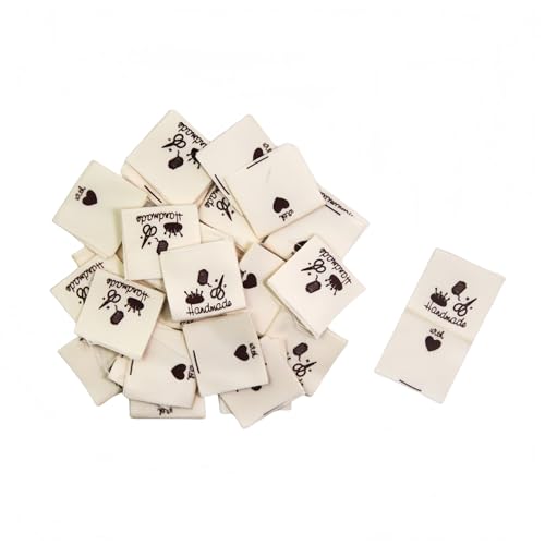 50 Pcs Clothes Cotton Labels Sewing Washable Handmade Garment Clothing for DIY Sewing (#9)