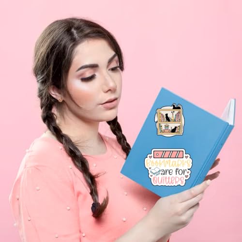 Image of Zesta Aesthetic Stickers for Laptop /Waterproof Anime Decal for Books /Vinyl Sticker for Fridge /Easy to Use Korean Car Sticker Kawaii Cute Stickers (Booklovers)